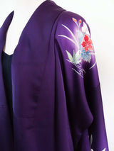Kimono Remake Draped Kimono Coat Kaga Yuzen Japanese Costume Team Costume Costume Stage Concert Theater kimono gown unisex
