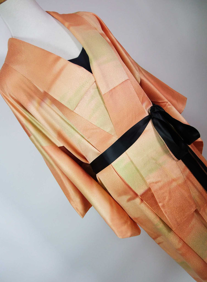 robe de kimono avec ceinture de ruban à la taille robe de kimono produits en soie manteau de kimono unisexe remake de kimono cardigan maxi-long loose beige