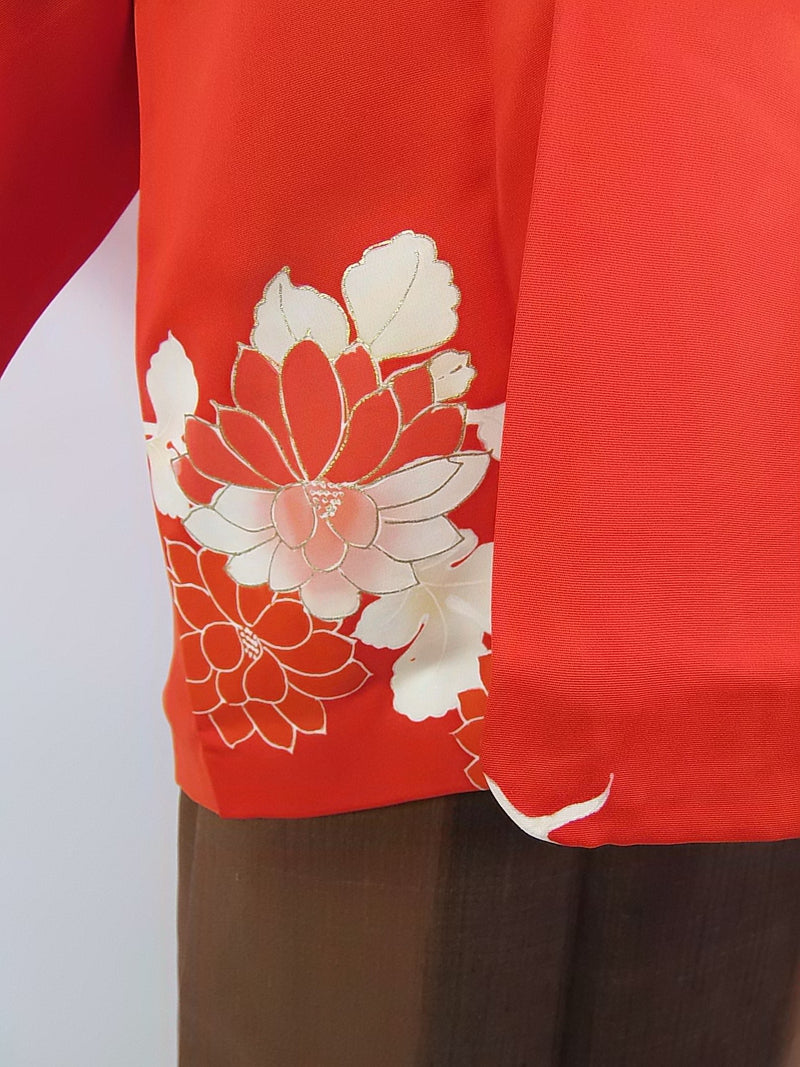 Manteau de route, rétro, motif floral, cardigan kimono en soie, état presque neuf.